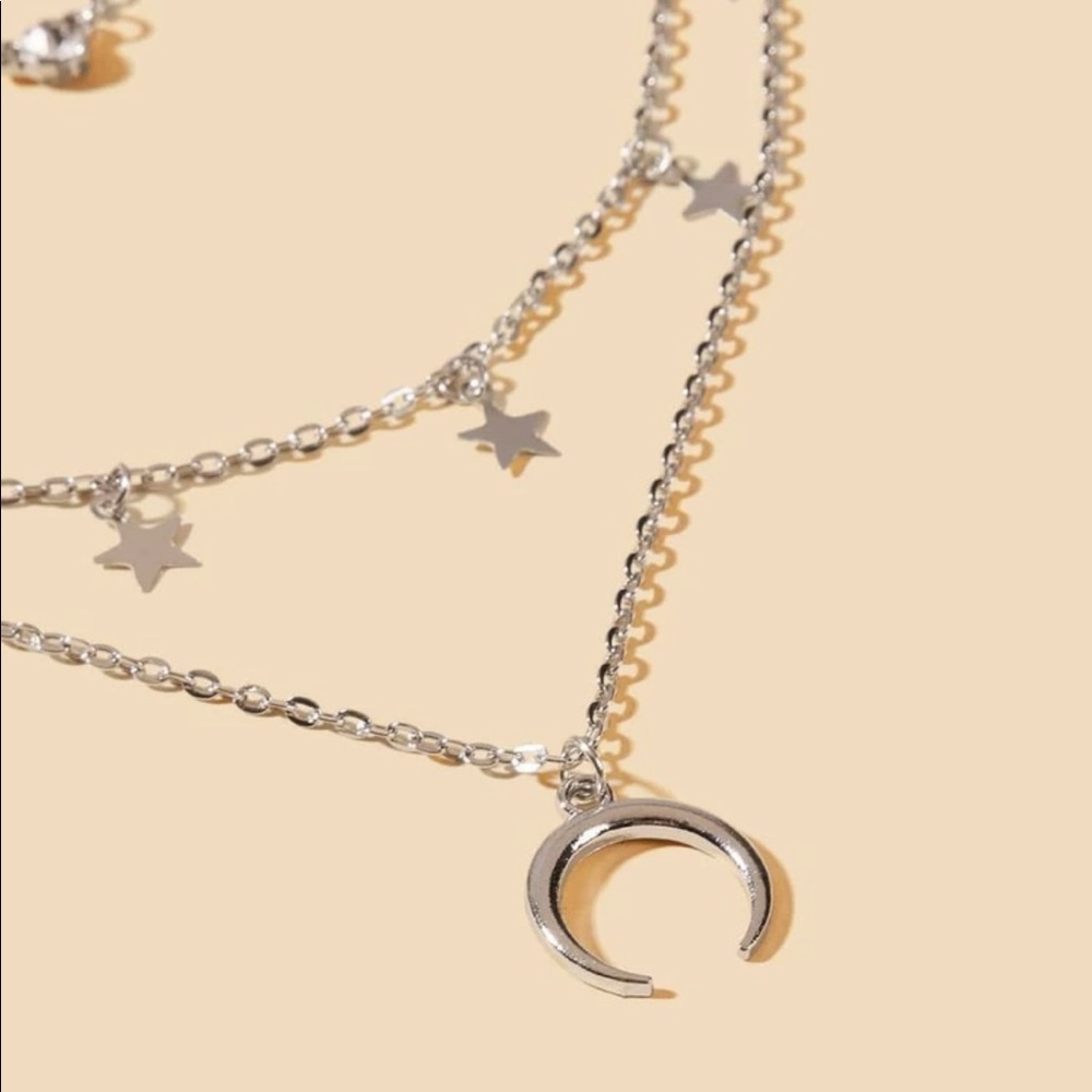 • Natalia • Layered Moon + Stars Necklace - Picture 4 of 5